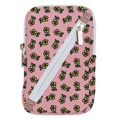 Daisy Pink Belt Pouch Bag (small) by snowwhitegirl