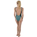 Chrix Pat Teal High Leg Strappy Swimsuit View2