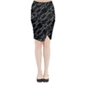 Black And White Ethnic Geometric Pattern Midi Wrap Pencil Skirt View1
