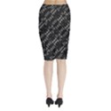 Black And White Ethnic Geometric Pattern Midi Wrap Pencil Skirt View2