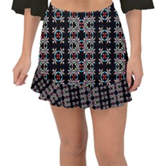 Illustrations Texture Fishtail Mini Chiffon Skirt