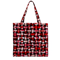 Background Red Summary Zipper Grocery Tote Bag by HermanTelo