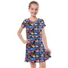 Fish Stamp 1 Kids  Cross Web Dress