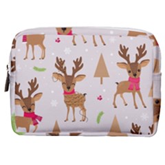 Christmas Seamless Pattern With Reindeer Make Up Pouch (medium) by Vaneshart