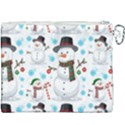 Christmas Snowman Seamless Pattern Canvas Cosmetic Bag (XXXL) View2