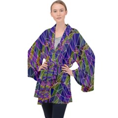 Ab 162 Long Sleeve Velvet Kimono  by ArtworkByPatrick