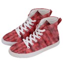 Abstrait Texture Rouge/Noir Women s Hi-Top Skate Sneakers View2