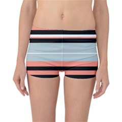 Bandes Orange/bleu/noir Reversible Boyleg Bikini Bottoms