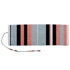 Bandes Orange/bleu/noir Roll Up Canvas Pencil Holder (m)