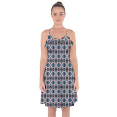 Df Alhambrine Cetta Ruffle Detail Chiffon Dress