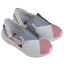 Pink, Gray, and White Geometric Kids Lightweight Slip Ons View3