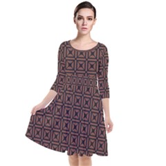 Df Taurus Chocorree Quarter Sleeve Waist Band Dress
