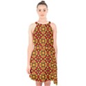 RBY-B-7-6 Halter Collar Waist Tie Chiffon Dress View1