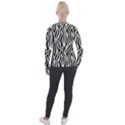 Thin Zebra Animal Print Velour Zip Up Jacket View2