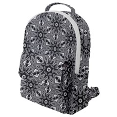 Black And White Pattern Flap Pocket Backpack (small) by HermanTelo