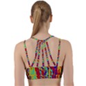 Multicolored Vibran Abstract Textre Print Line Them Up Sports Bra View2