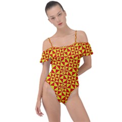 Rby-b-8-3 Frill Detail One Piece Swimsuit