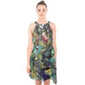 Forest 1 1 Halter Collar Waist Tie Chiffon Dress View1