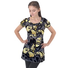 Motion And Emotion 1 2 Puff Sleeve Tunic Top