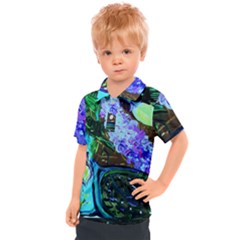 Lilac And Lillies 1 Kids  Polo Tee