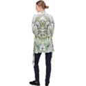 Fractal Delicate White Background Long Sleeve Velvet Kimono  View2