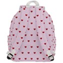 Hearts Seamless Pattern Pink Background Top Flap Backpack View3