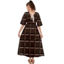 Dark Chocolate Seamless Pattern Sweet Texture Kimono Sleeve Boho Dress View2