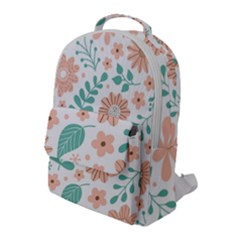 Pattern With Flowers Leaves Flap Pocket Backpack (large) by Wegoenart
