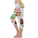 Seamless Pattern Yummy Colored Cupcakes Capri Yoga Leggings View2