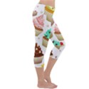 Seamless Pattern Yummy Colored Cupcakes Capri Yoga Leggings View3