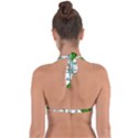 Seamless Pattern With Cucumber Halter Neck Bikini Top View2