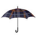 Seamless Pattern Check Fabric Texture Hook Handle Umbrellas (Large) View3