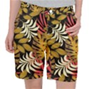 Original Seamless Tropical Pattern With Bright Reds Yellows Pocket Shorts View1