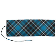 Tartan Scotland Seamless Plaid Pattern Vintage Check Color Square Geometric Texture Roll Up Canvas Pencil Holder (m)