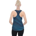 Abstract Glowing Blue Wave Lines Pattern With Particles Elements Dark Background Piece Up Tank Top View2