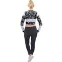 Marble Texture Long Sleeve Cropped Velvet Jacket View2