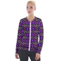 ABSTRACT-R-5 Velour Zip Up Jacket View1