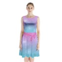 Pastel Goth Galaxy  Sleeveless Waist Tie Chiffon Dress View1