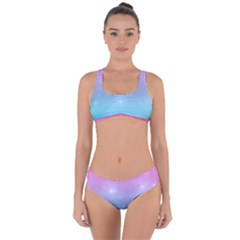 Pastel Goth Galaxy  Criss Cross Bikini Set