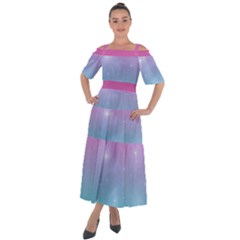 Pastel Goth Galaxy  Shoulder Straps Boho Maxi Dress  by thethiiird