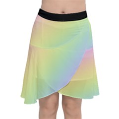 Pastel Goth Rainbow  Chiffon Wrap Front Skirt by thethiiird
