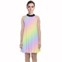 Pastel Goth Rainbow  Velvet Halter Neckline Dress  View1