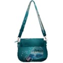 Awesome Light Bulb With Tropical Island Saddle Handbag View3