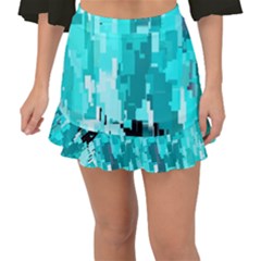 469823231 Glitch48 Fishtail Mini Chiffon Skirt