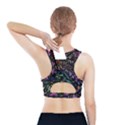 Background Drawing Colorful Pattern Sports Bra With Pocket View2