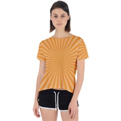 Background Graphic Modern Orange Open Back Sport Tee