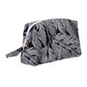 Fern Leaves Foliage Black And White Wristlet Pouch Bag (Medium) View1