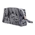 Fern Leaves Foliage Black And White Wristlet Pouch Bag (Medium) View2