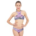 Nature Landscape Cherry Blossoms High Neck Bikini Set View1
