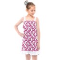 Cute Flowers - Peacock Pink White Kids  Overall Dress View1